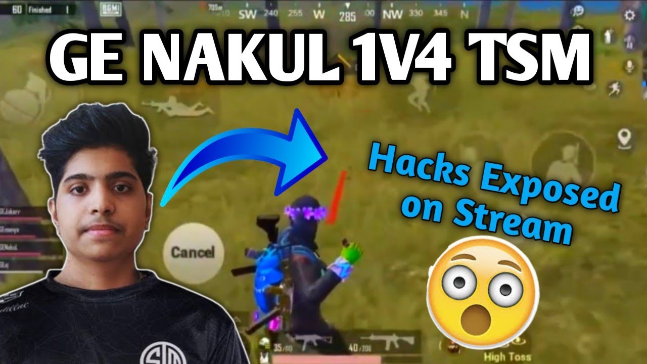 GE Nakul 1v4 Tsm🔥🔥| Nakul hacks Exposed on Stream