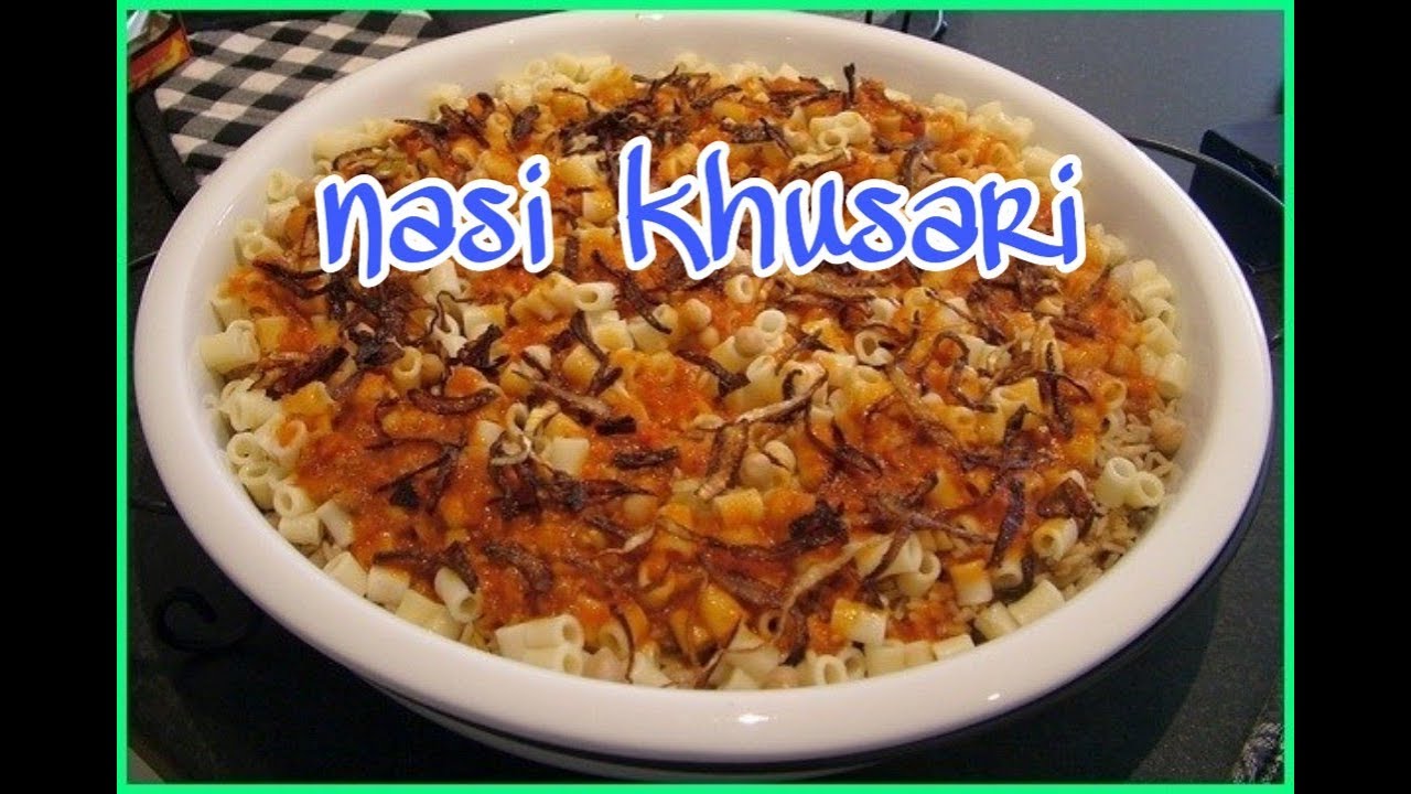 resep nasi koshari||nasinya orang mesir||ارز كشري المصري