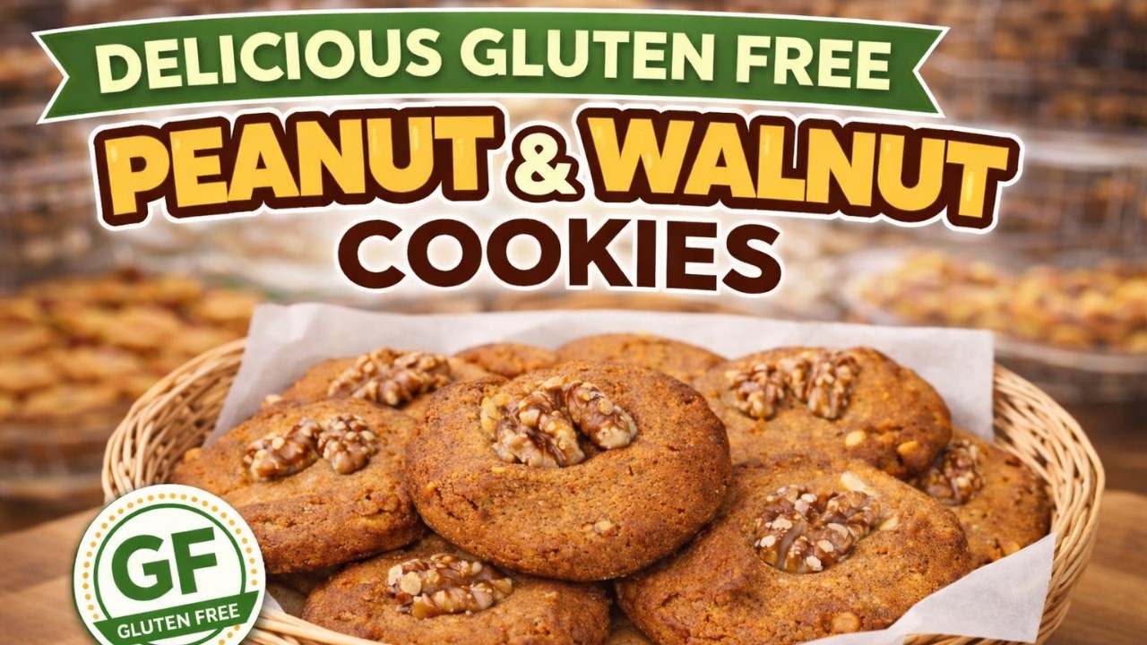 Gluten Free Peanut & Walnut Cookies