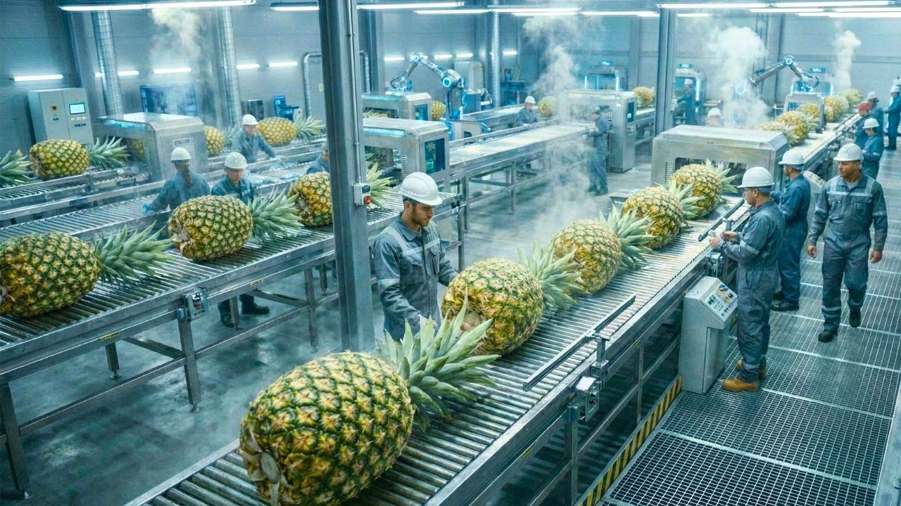 Inside the Billion-Dollar Pineapple Market: From Harvest to High-Scale Final Product! (Full Process)