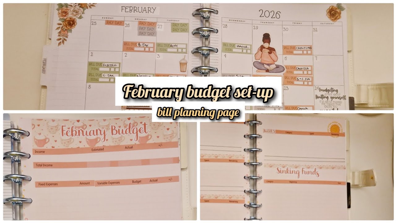 FEBRUARY 2026 BUDGET SETUP 💸 | Cash Stuffing, Sinking Funds & Savings Challenges