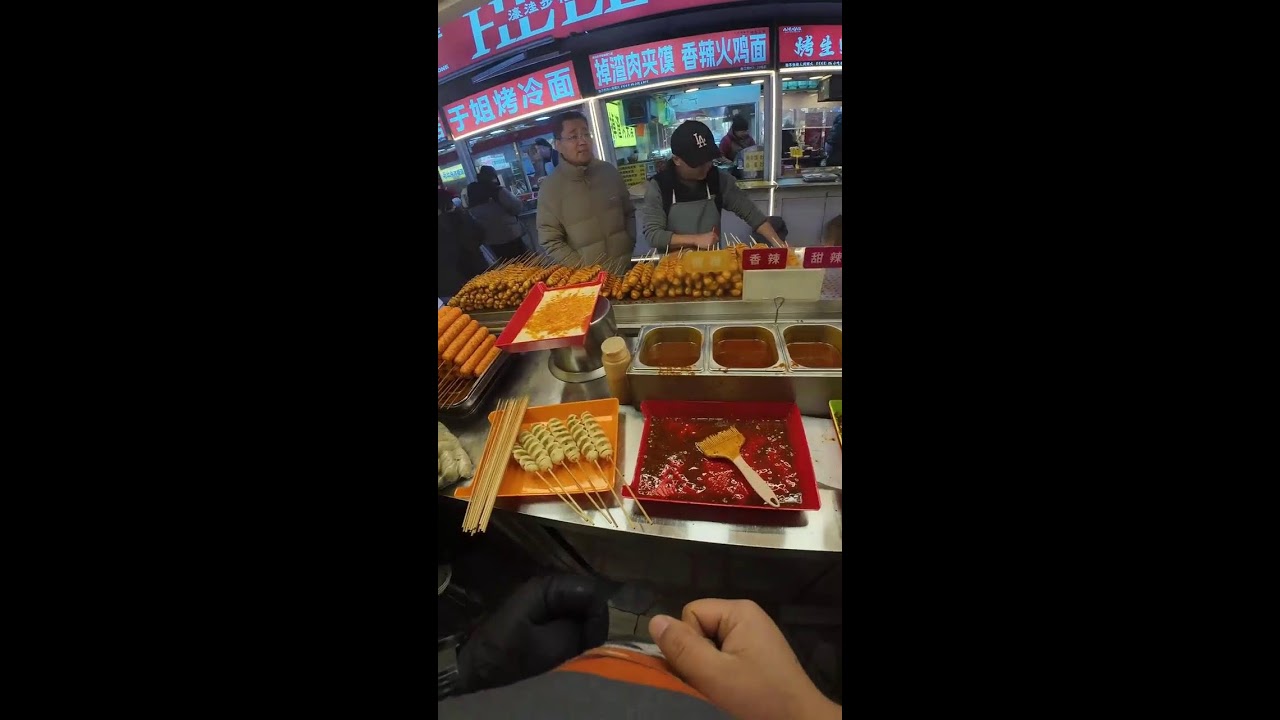 LIVE Street Food | Gluten Skewers Grilling & Sauce Dipping | POV View