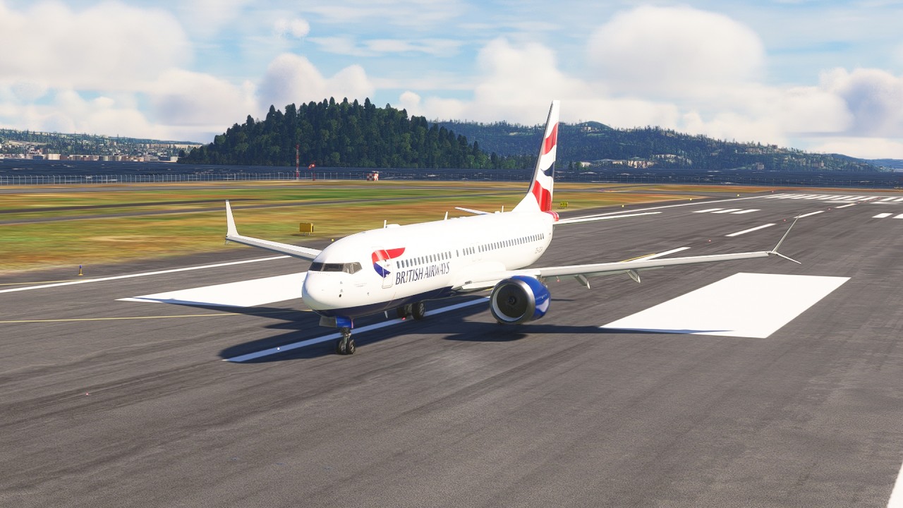 Beautiful View Moment! British Airways Boeing 737 Hard Landing