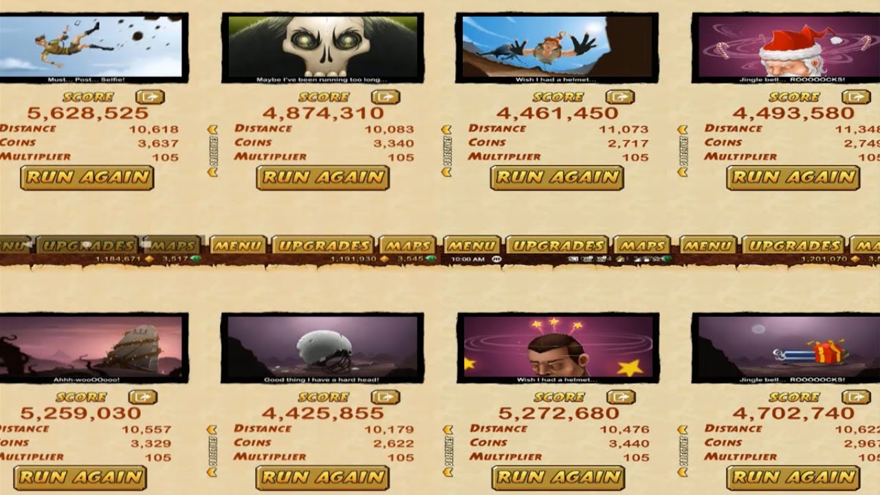 Temple Run 2 ALL 8 MAPS REVERSED GAMEPLAY