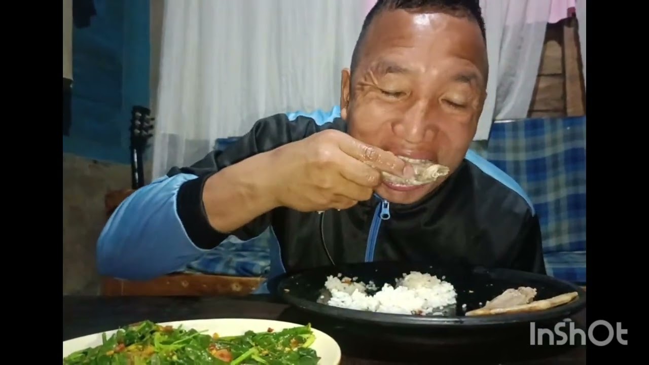 @Passion fruits leaf Chutney#Duck meat boil mukbang.