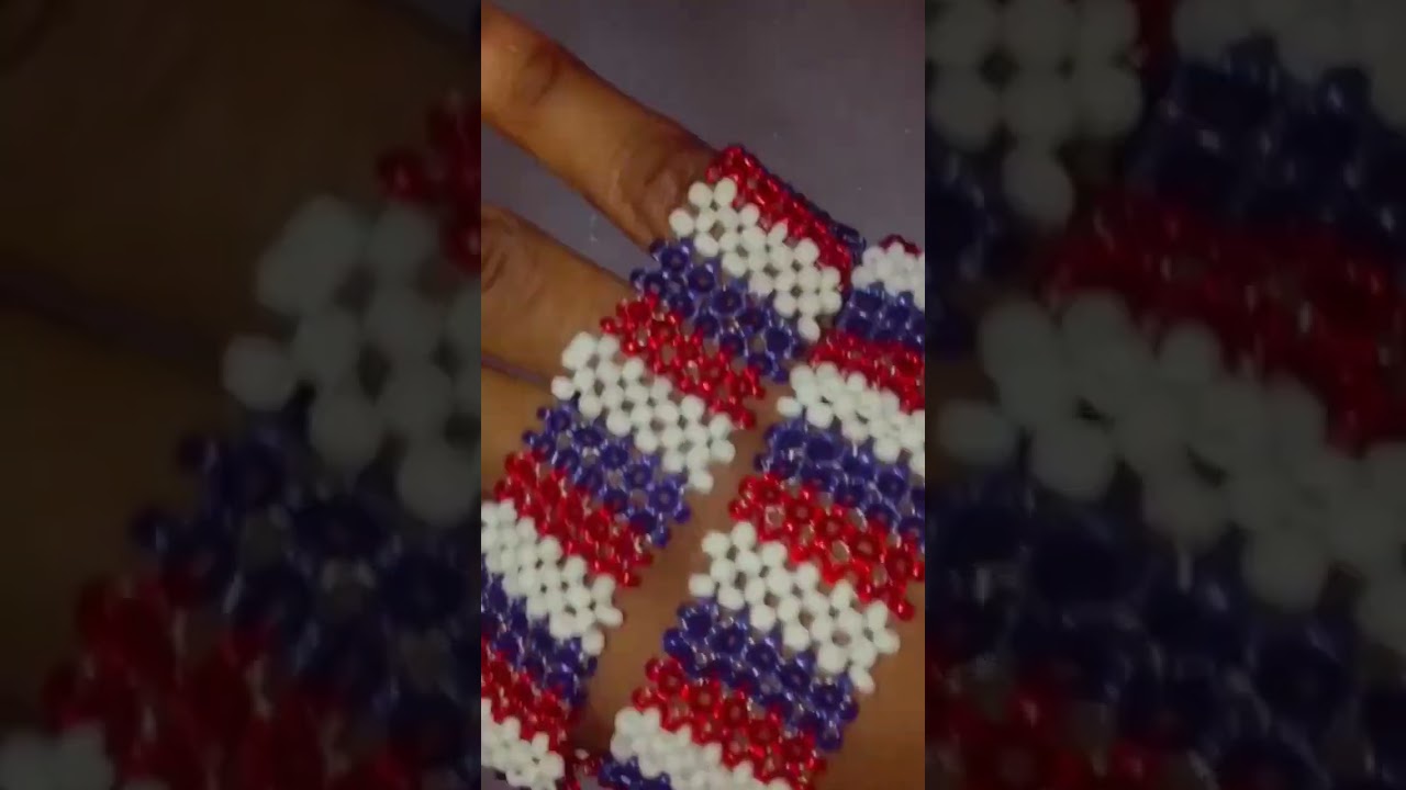 seed bead jewery making Tutorials design # France colour .