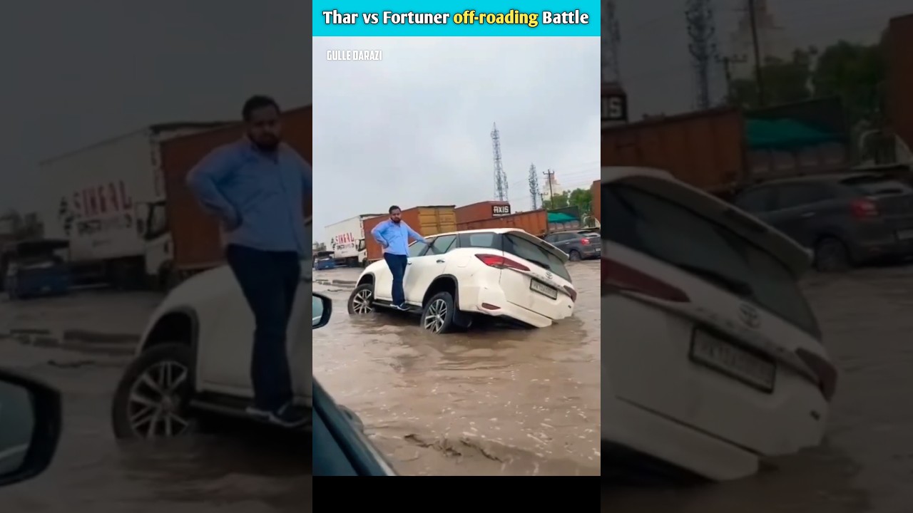 Thar Vs Fortuner off-roading Battle 😳 