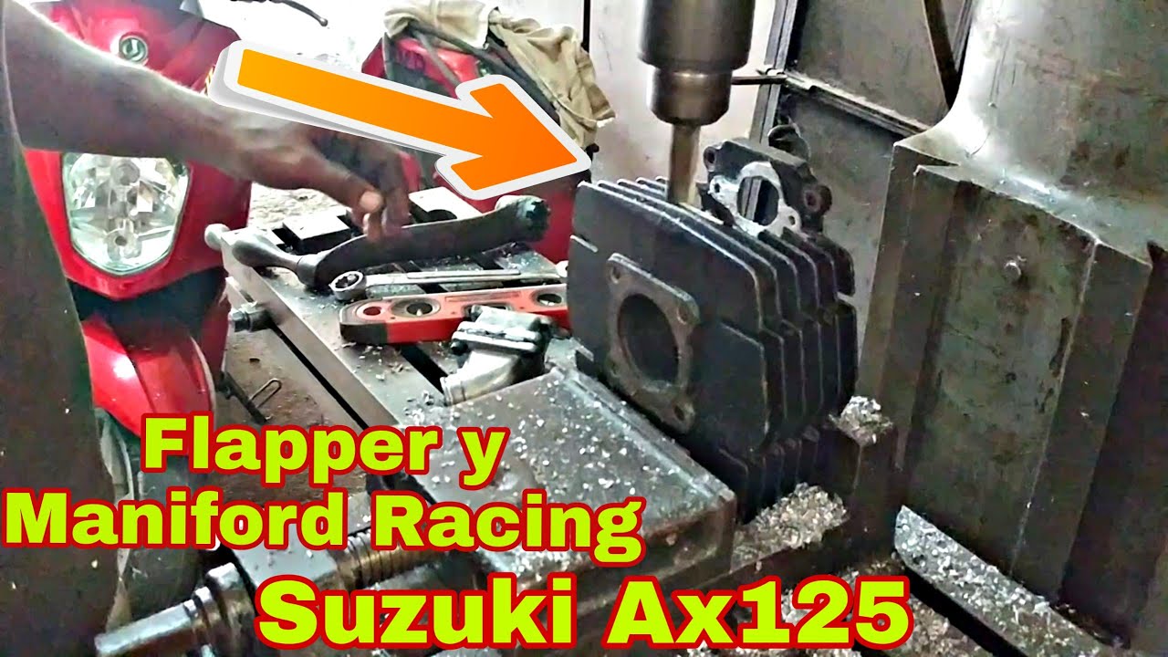 Suzuki AX100-125 (Как сделать заслонку и гоночный цилиндр Maniford) для карбюратора 36 мм | Часть 1