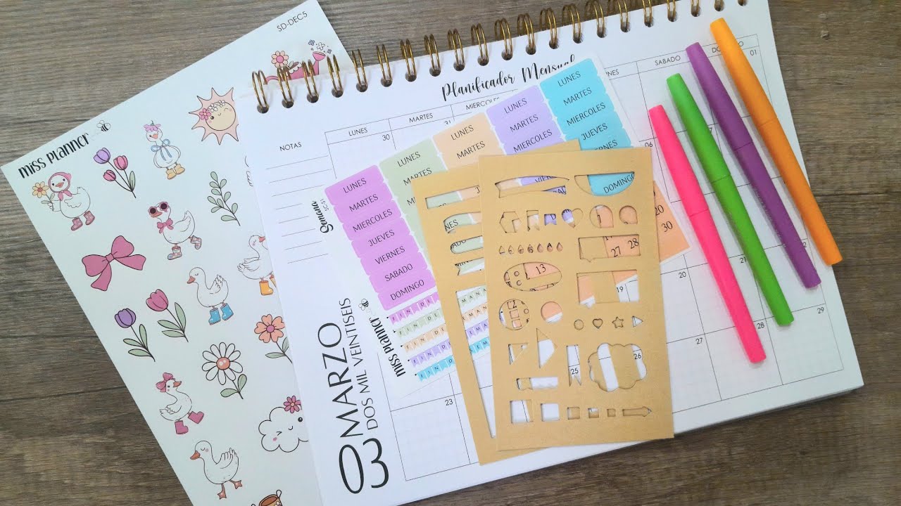 Planea Conmigo Marzo en mi Agenda Tamaño Carta / Miss Planner