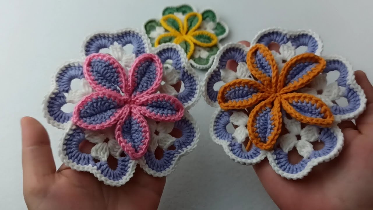 NİLÜFER ÇİÇEĞİ YAPILIŞI / LOTUS ÇİÇEĞİ / KNİTTİNG /CROCHET