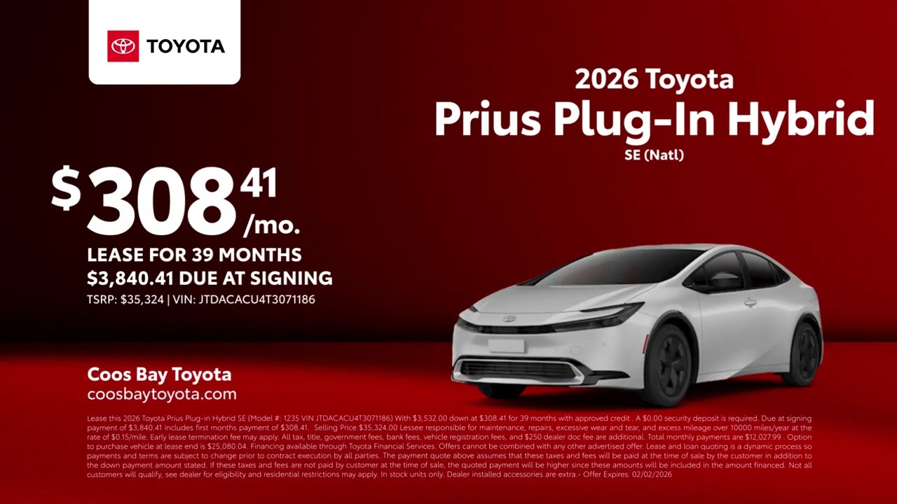 Toyota Prius Plug-In Hybrid 01/26/2026 6816822