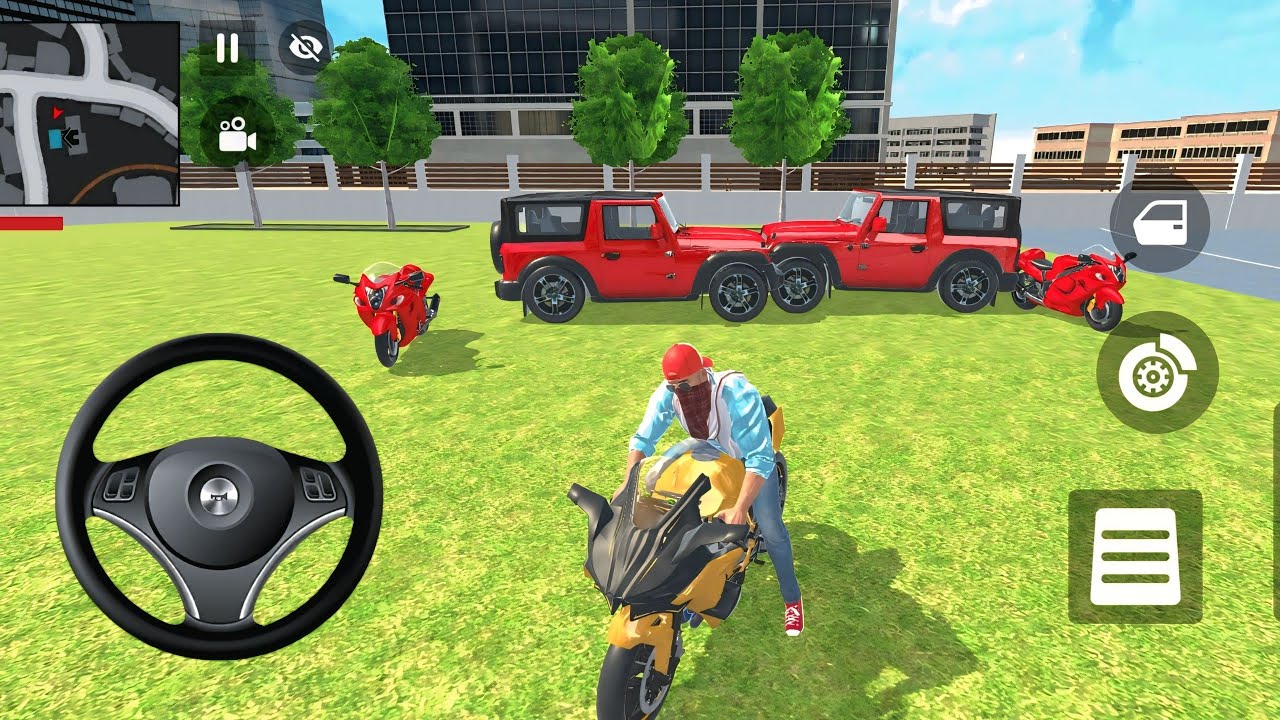 🎮Frankly in Order by2️⃣Mahindra Thar2️⃣Hayabusa Indian Theft Auto Simulator Games 🎮