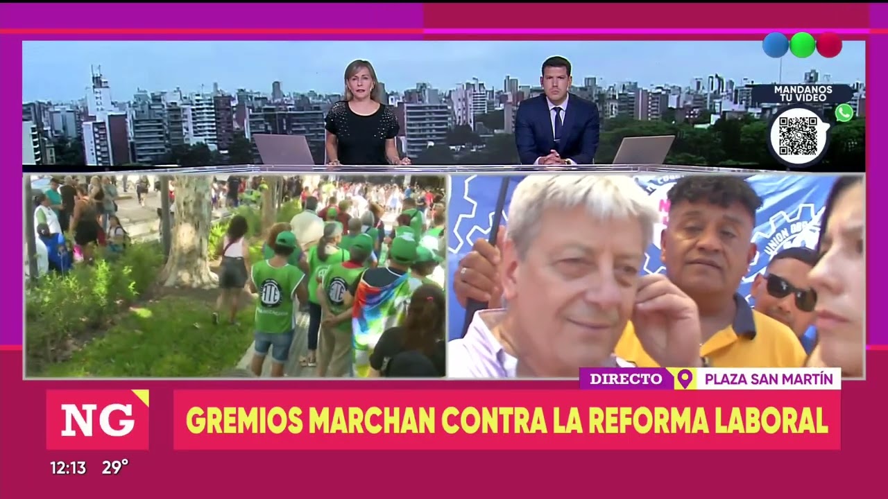 Gremios marcharon contra la reforma laboral - TELEFE ROSARIO