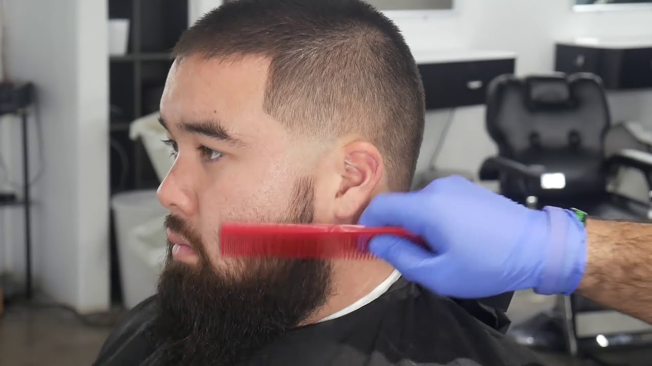 How To: Asian Beard Trim Transformation And Line Up || By Dlucs_