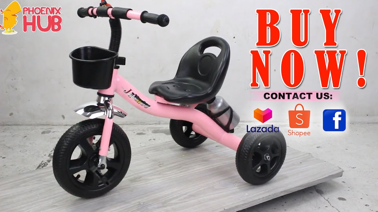 Phoenix Hub 678 Ride On Bike Hand Push Bike Tricycle Bike with Water Bottle