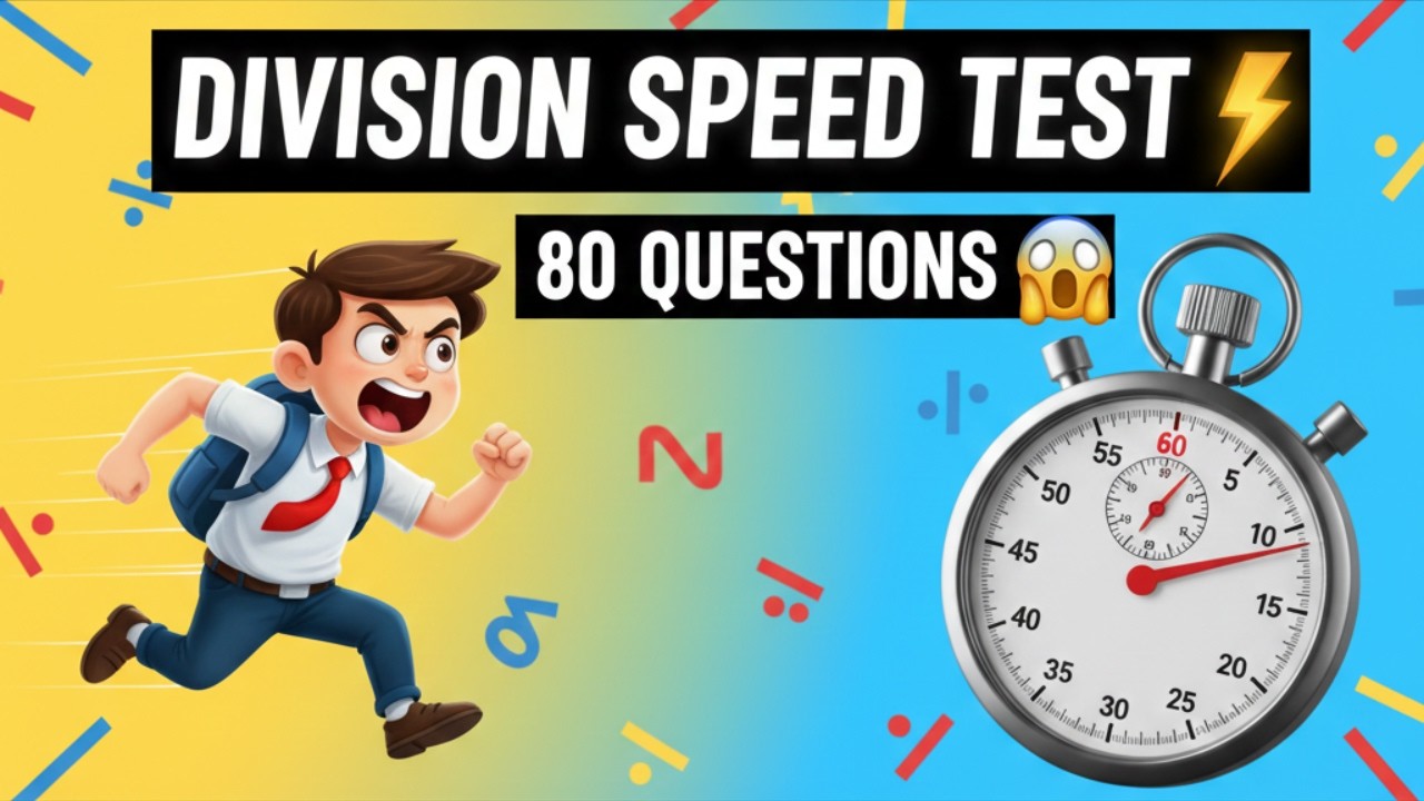 Division Speed Test ⚡ | 80 Questions Challenge | Easy to Hard #mathsquiz #division #speedmath