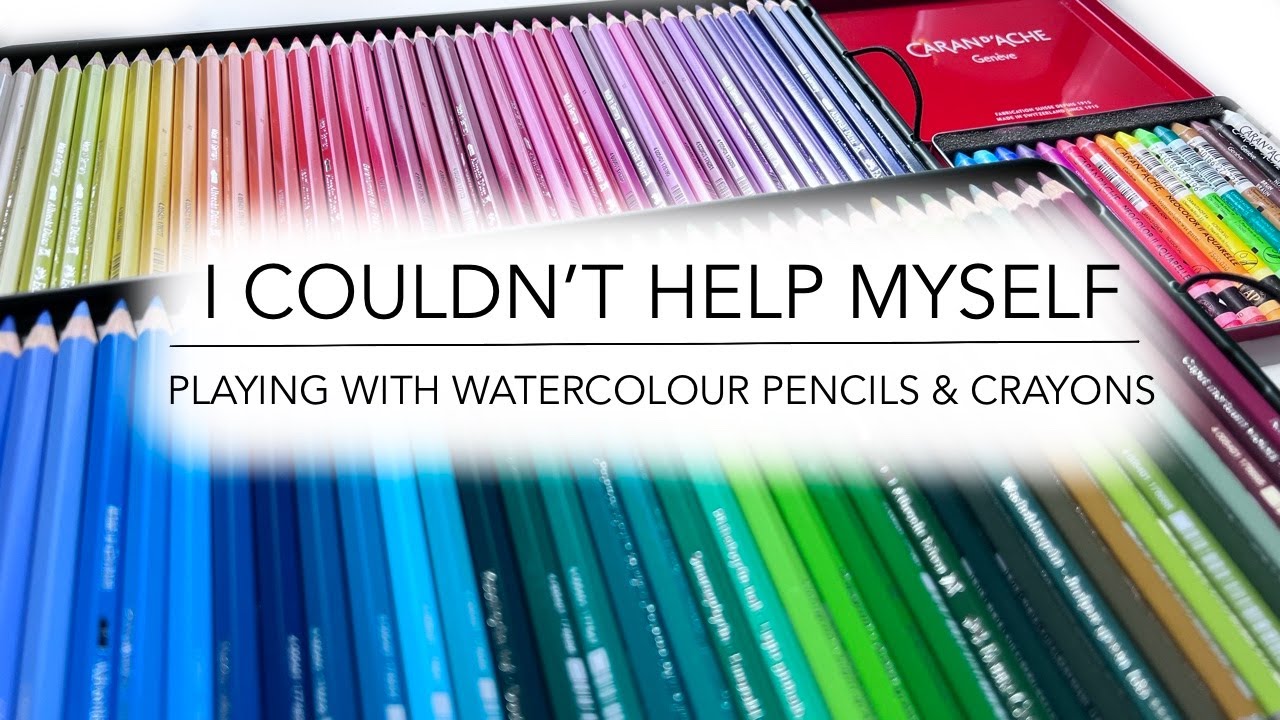 Testing Out Watercolour Crayons and Pencils!  I Think I'm Starting To Really Love These!