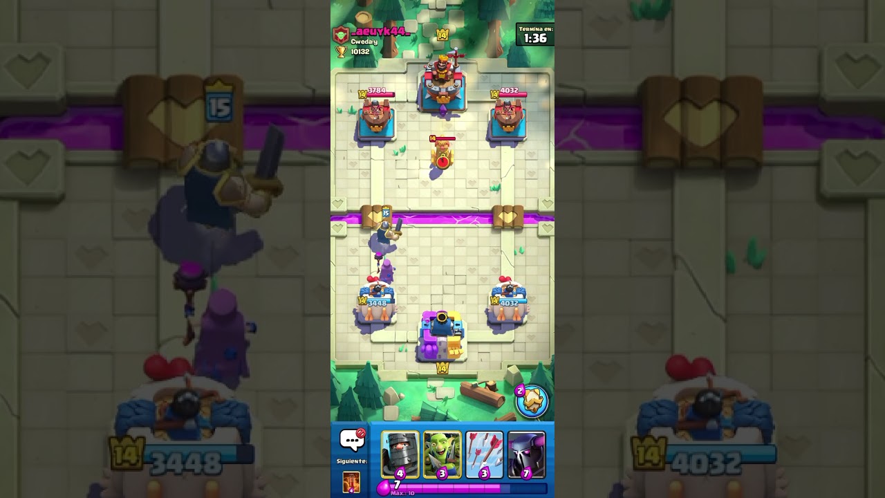 Subiendo copas durante la cena. #clashroyale #gameplay 