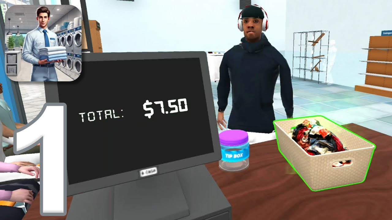 Laundry Manager: Wash & Profit - Gameplay Walkthrough Part 1 - Tutorial (iOS, Android)