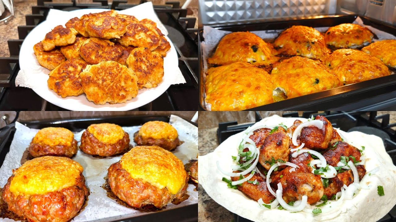 4 ЛУЧШИХ РЕЦЕПТА ИЗ МЯСА! Один Вкуснее Другого! Простые и Быстрые Рецепты!