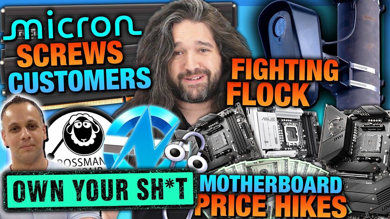 HW News - Micron Robs Customer, NVIDIA GPU Price Hike, Tour with Louis Rossmann