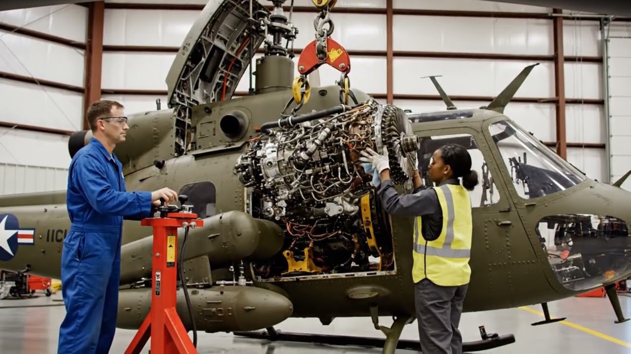 Restoring a 1967 Bell AH-1 Cobra Attack Helicopter – Satisfying ASMR Full Rebuild