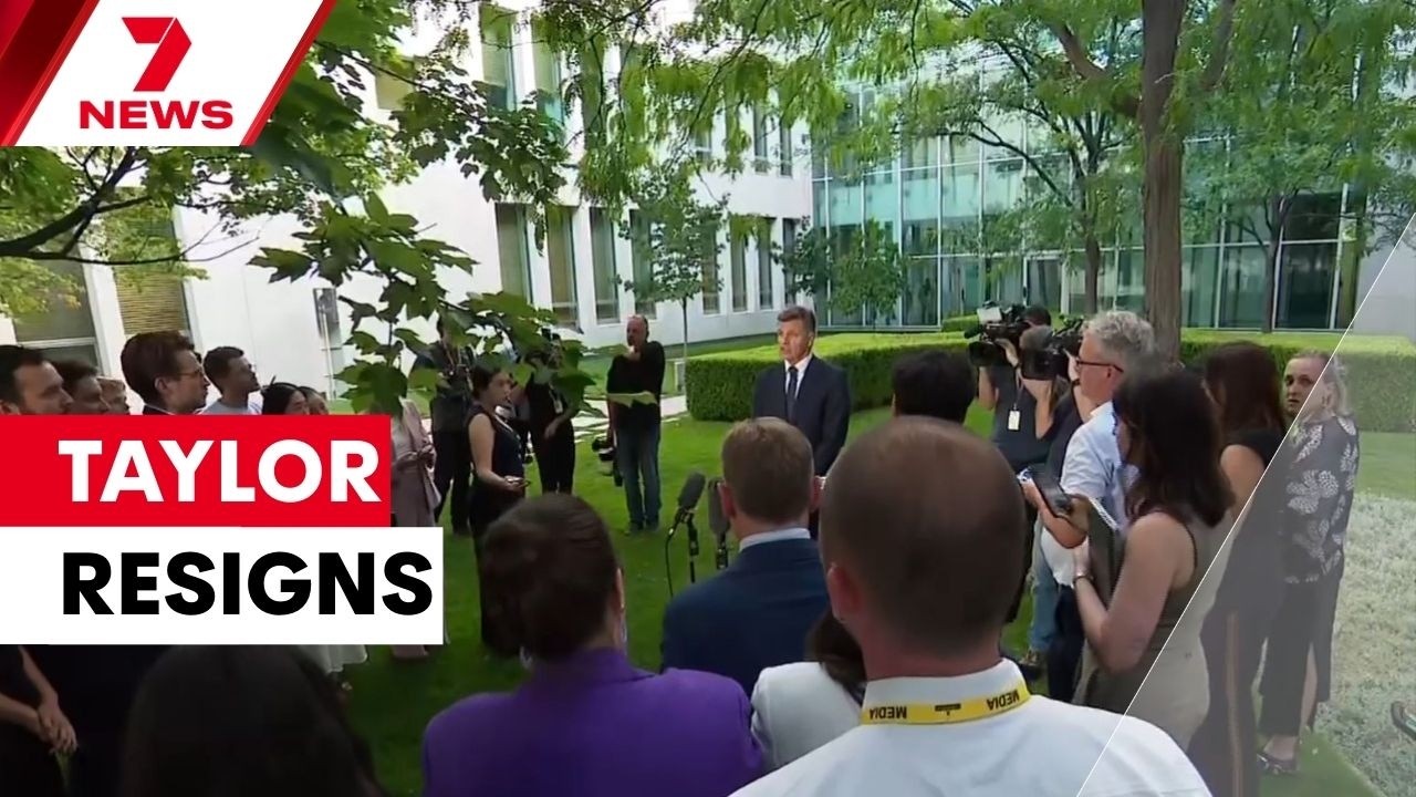 Angus Taylor confirms his resignation as a member of the Shadow Cabinet | 7NEWS