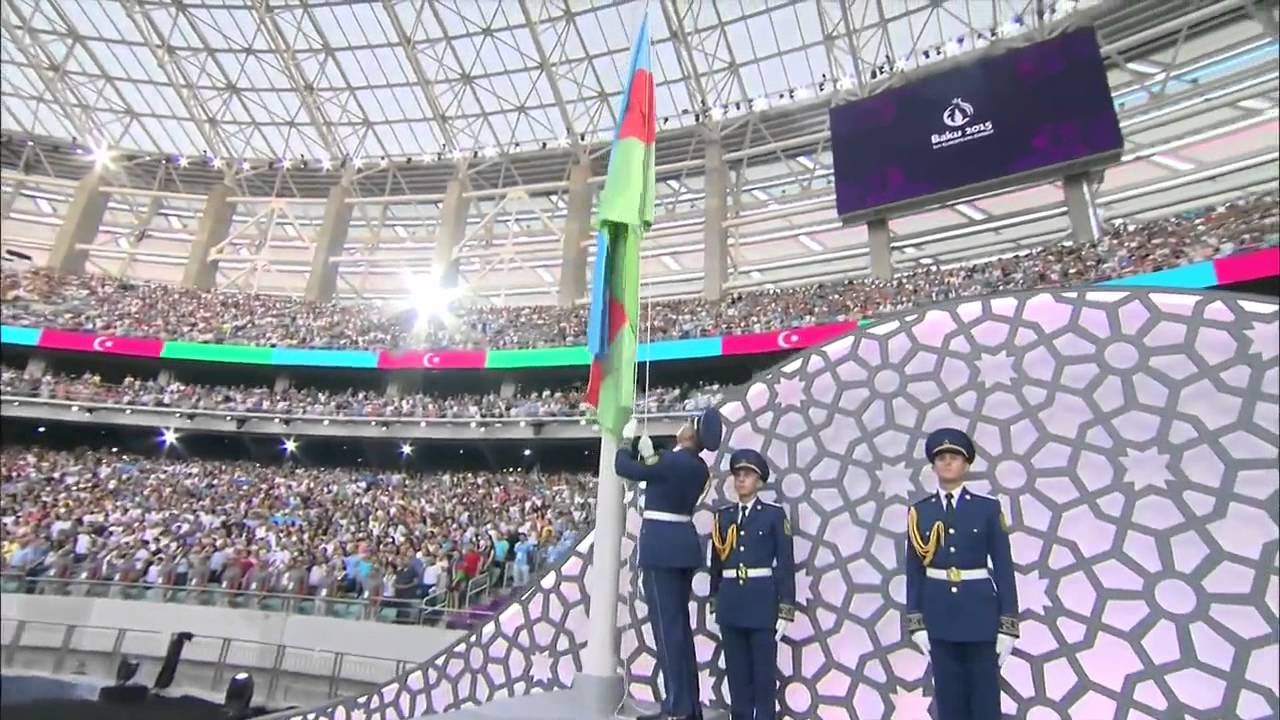 Azerbaijan National Anthem at Baku2015 First European Games - Closing Ceremony