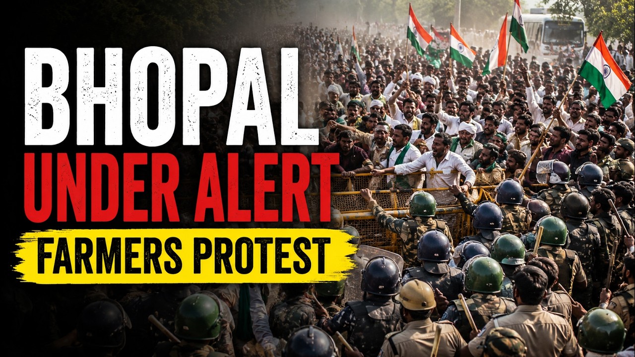 Bhopal Farmers Protest LIVE 🔴  MSP Protest Intensifies | Heavy Police Deployment | Madhya Pradesh
