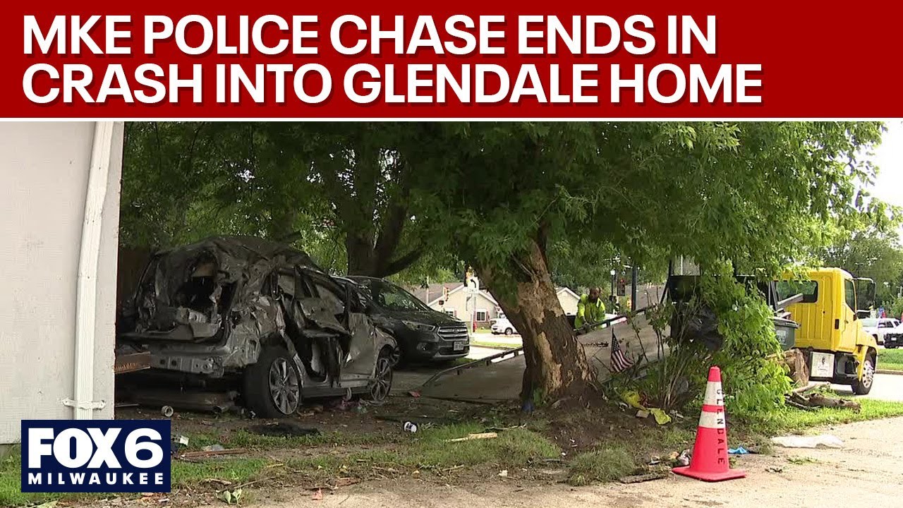 Police chase ends with crash into home | FOX6 News Milwaukee