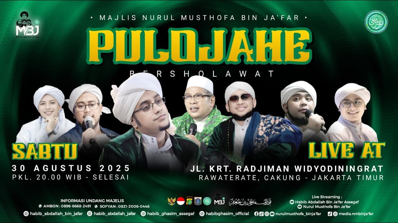 🔴LIVE! Majelis Nurul Musthofa Bin Ja'far  | Sabtu, 30 Agustus 2025 | Jl. KRT Radjiman, Cakung