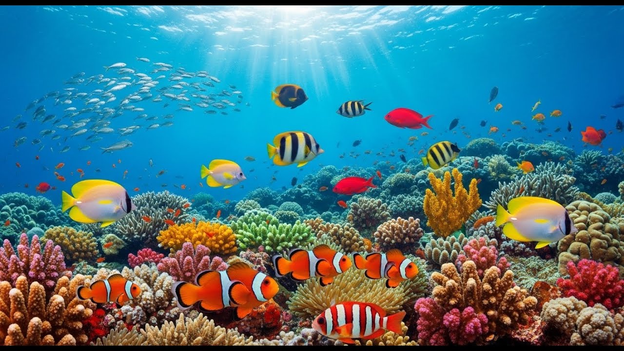 스트레스 해소와 숙면, 스파와 커피를 위한 아름답고 편안한 음악 🐠 수중 열대어, 산호초