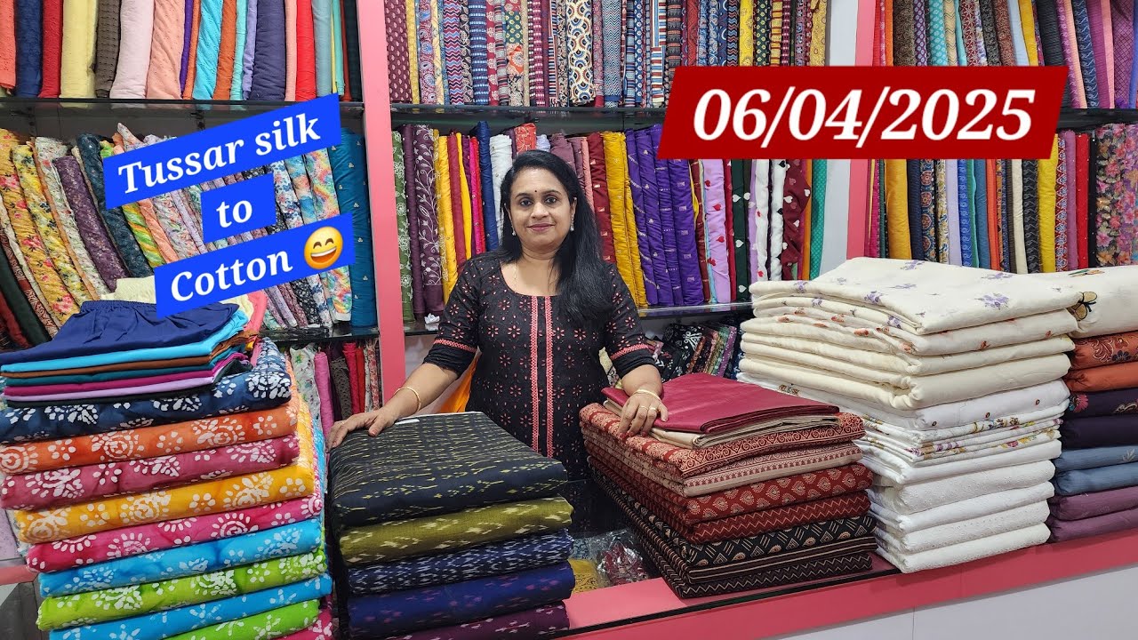 Pure Tussar 🌹Mercerised Ikat 🌹Kota 🌹Malai chanderi 🌹Vatican fabric 🌹Batik 🌹Ajrakh design in cotton 🌹