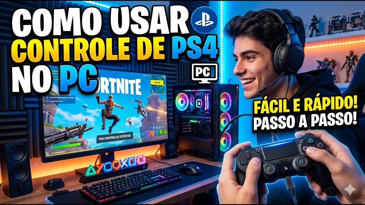 Como usar controle do PS4 no PC #SpelunkaTV