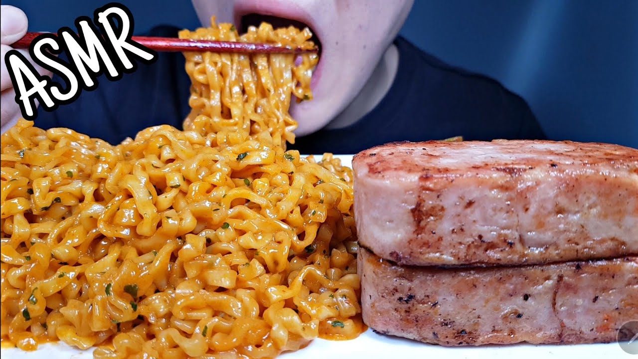 까르보불닭과 통스팸 리얼사운드 먹방 ASMR Carbo Fire Noodles and Spam Mukbang Eating sounds Real sounds
