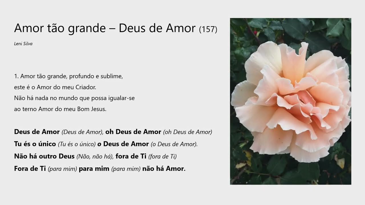 Amor tão grande - Deus de amor (157)