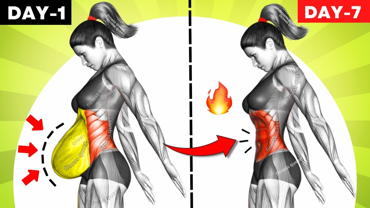 1-MINUTE Everyday Weight Loss Exercises To Reduce Hanging Belly Quickly ➜ Over 50 ➜ Highly Effective