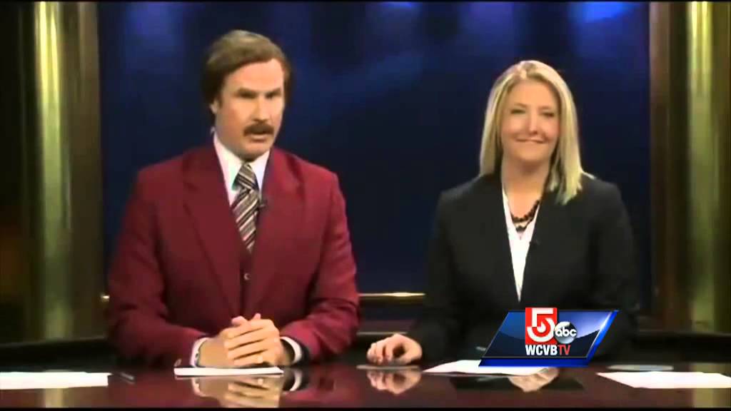 Ron Burgundy takes over the news in North Dakota
