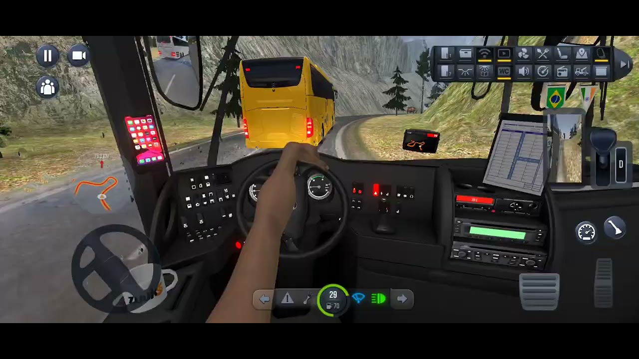Bus simulator ultimate 🌧️ Ghaziabad to Nagpur Long tour 🤯
