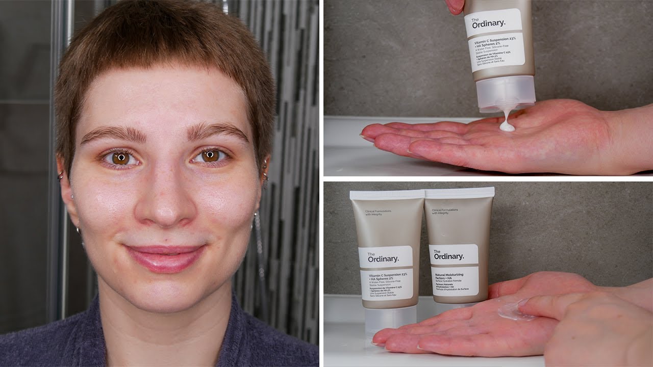 How to use The Ordinary Vitamin C Suspension 23% + HA Spheres 2% | Full Demonstration on Face!