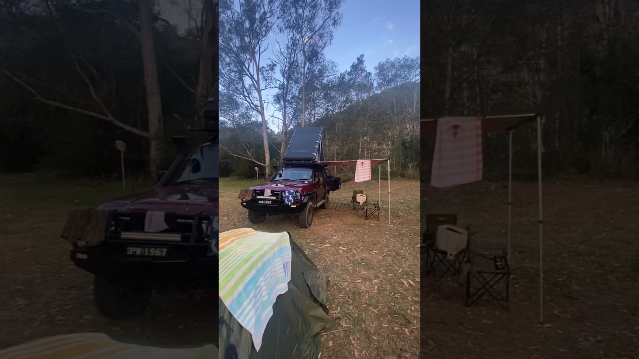 River camping in NSW #camping  #rivercamping #campingnsw #4wd  #4x4 #campingsetup #4x4camping