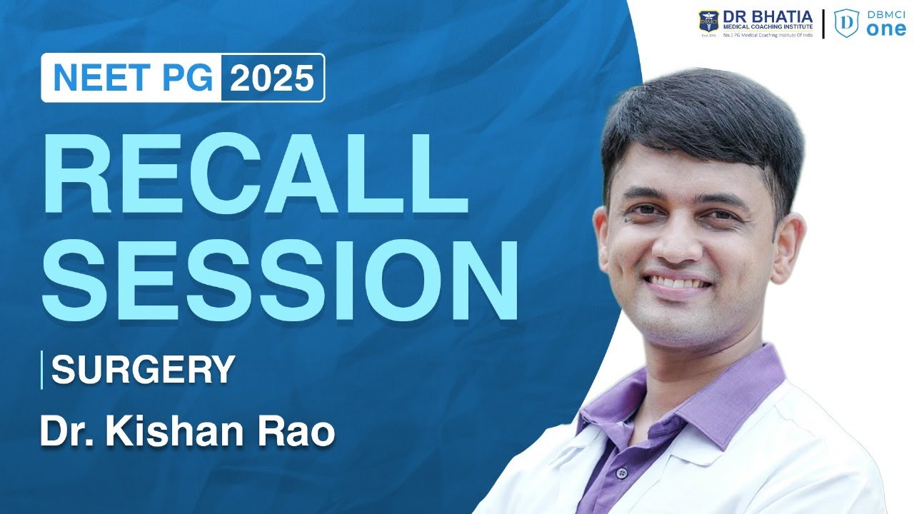 NEET PG 2025 Surgery Mega Recall Session | NEET PG '25 Paper Discussion | DBMCI