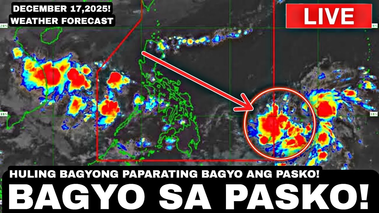 DECEMBER 17,2025! Typhoon Threat sa PASKO! 4 na SAMA Ng PANAHON MAGPAPAULAN SA LUZON,VISAYAS AT MIN.