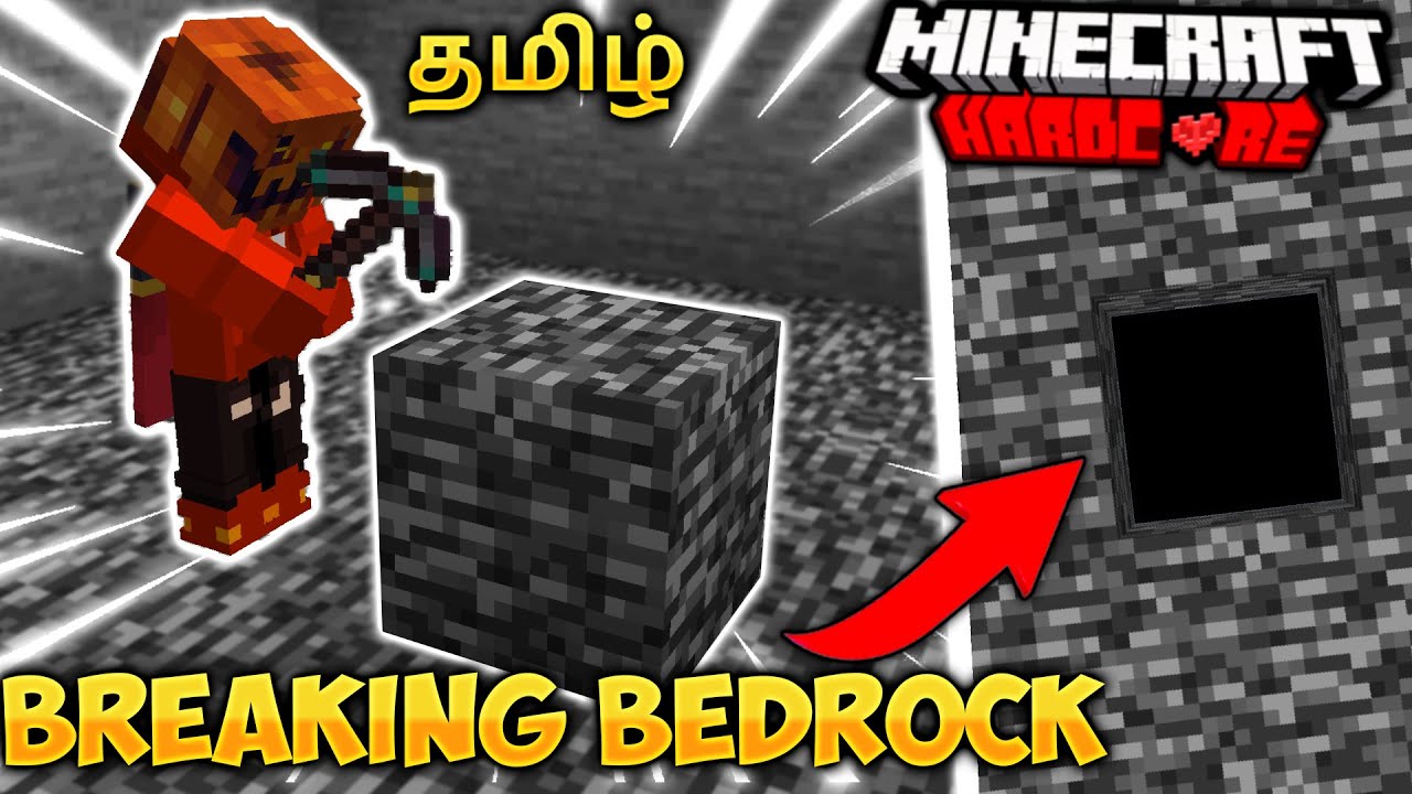 Breaking Bedrock in Survival Minecraft Tamil
