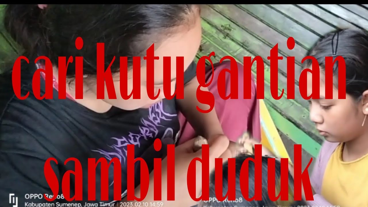 cari kutu gantian sambil duduk