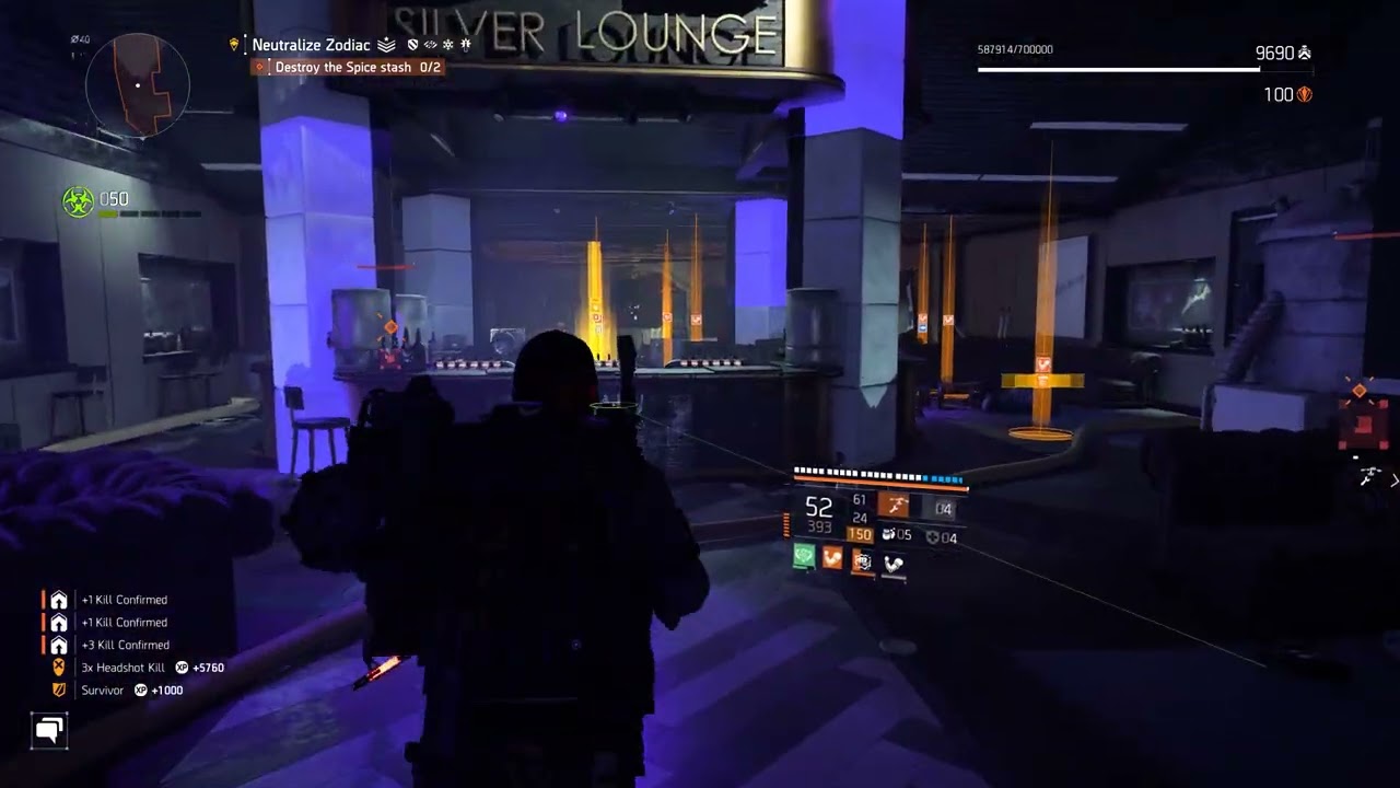The Division 2 Manhunt Mission: Tens Nightclub: Zodiac gameplay walkthrough (Solo)