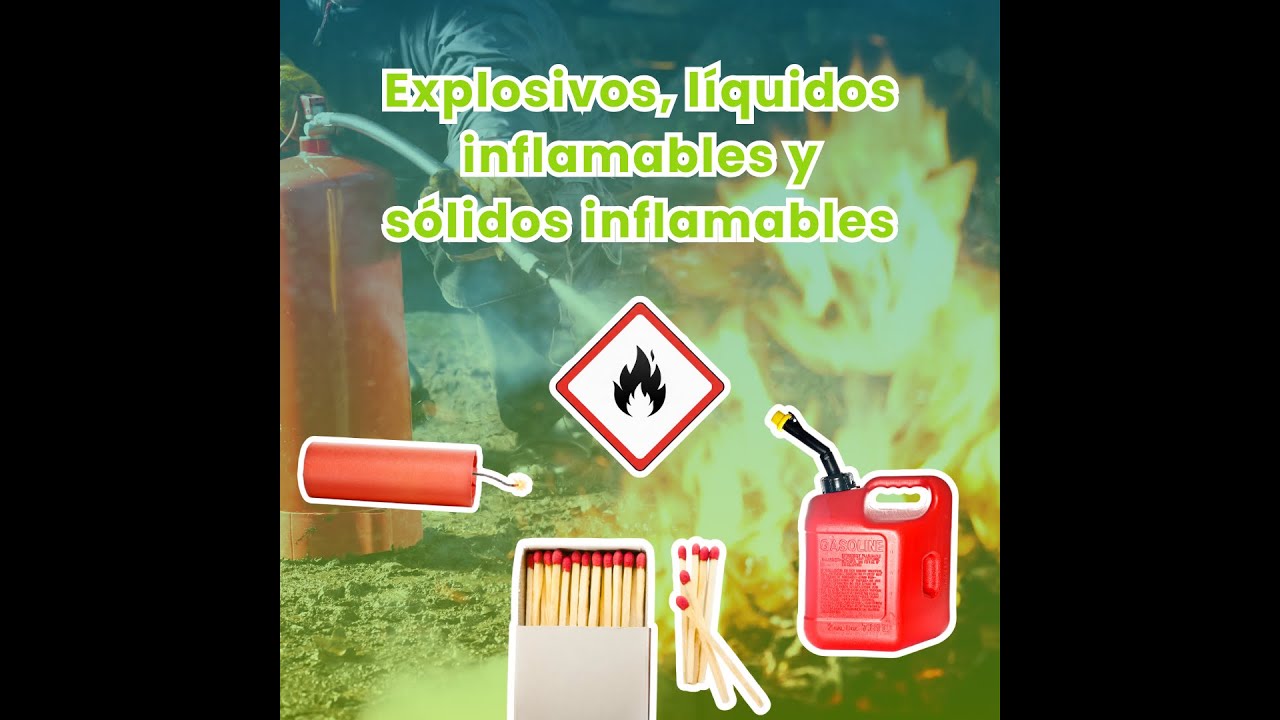 💥🔥 Materiales peligrosos: Explosivos, líquidos y sólidos inflamables