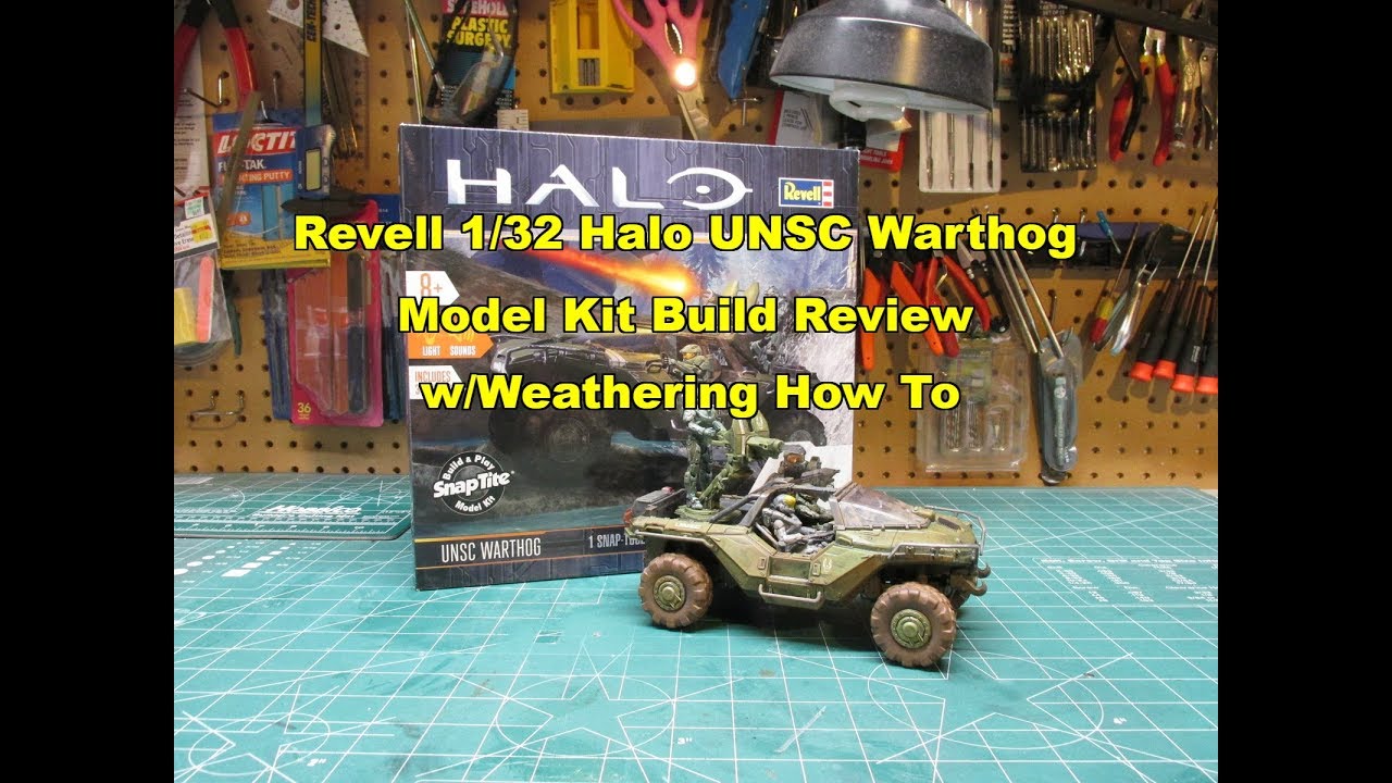 Revell 1/32 Halo UNSC Warthog Model Kit Build Review and Weathering 85-1766