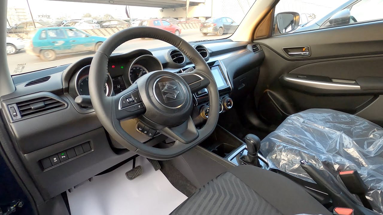 Suzuki Swift 2022 хэтчбек синий ASMR обзор салона