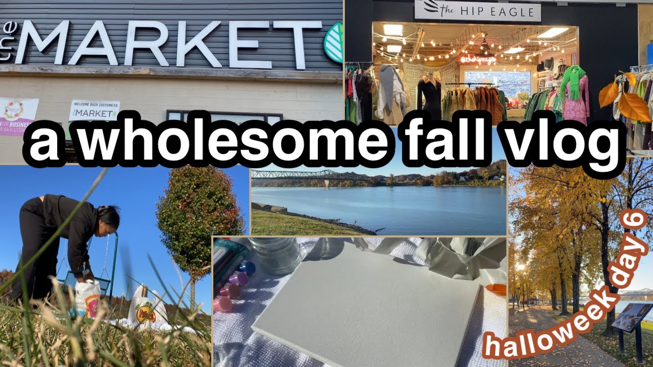 A WHOLESOME FALL VLOG | picnic & canvas painting, treating myself! *HALLOWEEK DAY 6*